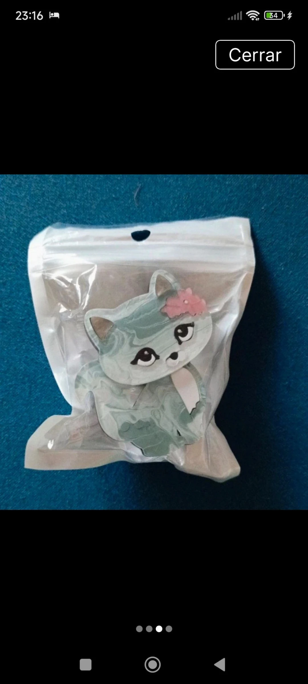 🐱 MAXI RING / XXL RESIN KITTEN WITH FLOWER - BRAND NEW 🌸 – photo 2